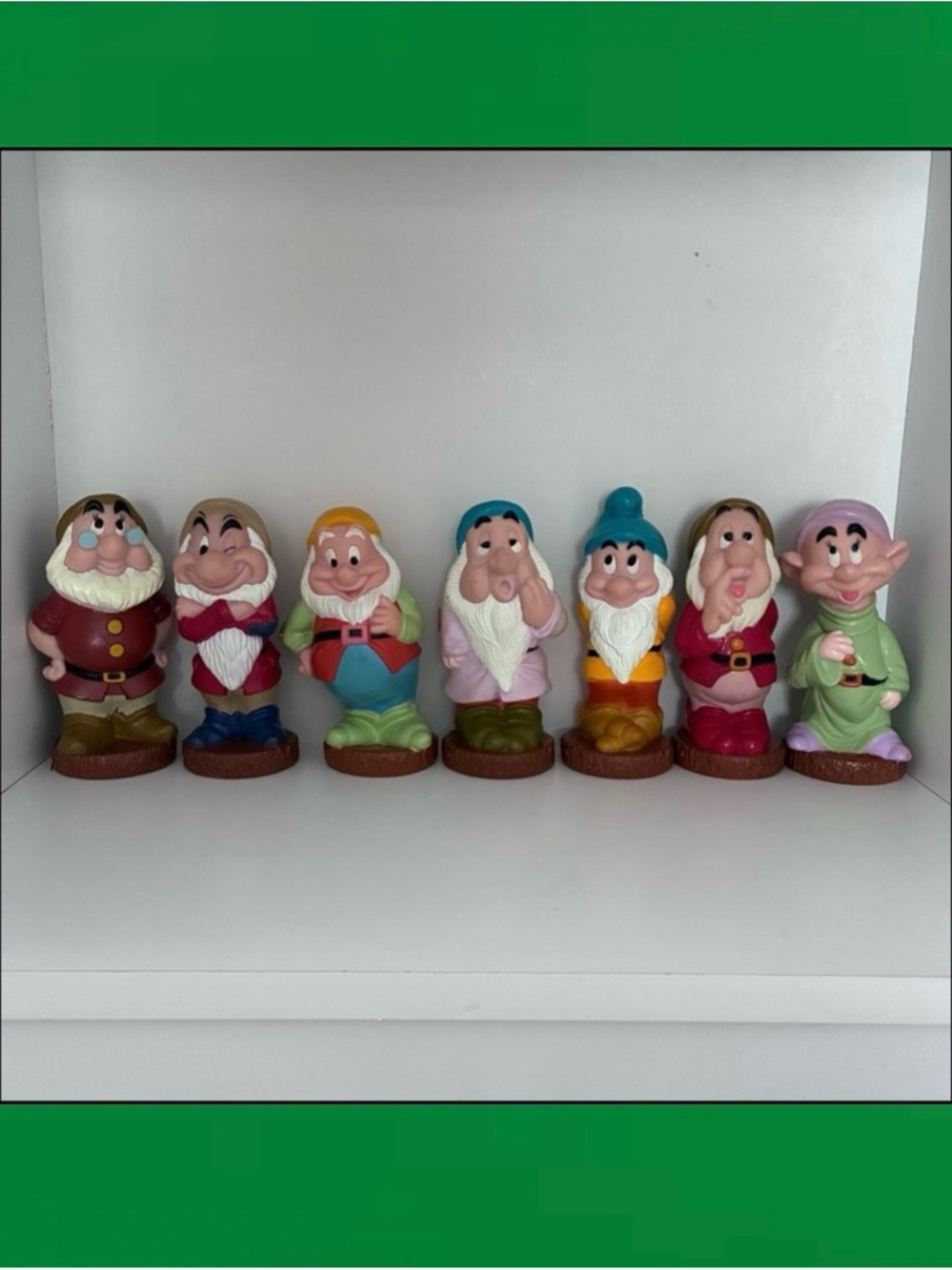 Disney’s The Seven Dwarfs; Set of 7 Plastic Figures from the 1980’s